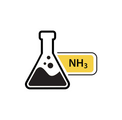 ammonia sign on white background