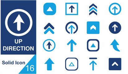 Up Direction icon set.Upward arrow icon set vector illustration