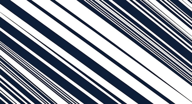 Diagonal striped pattern background with navy blue and white lines for graphic design