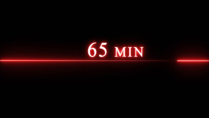 Counting timer minute illustration. Neon countdown timer minutes.