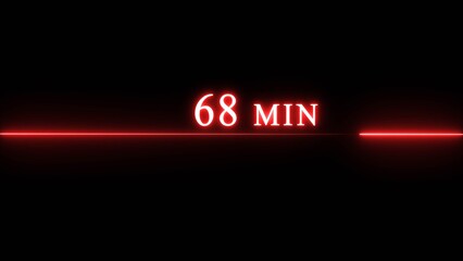 Counting timer minute illustration. Neon countdown timer minutes.