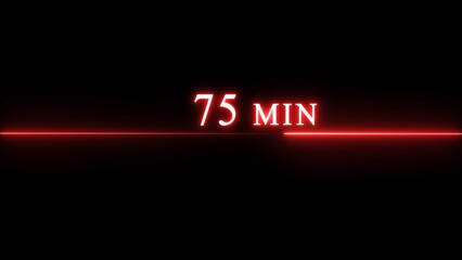 Counting timer minute illustration. Neon countdown timer minutes.