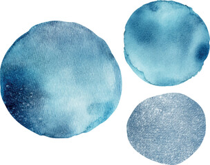 Blue watercolor circles vector