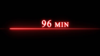 Counting timer minute illustration. Neon countdown timer minutes.