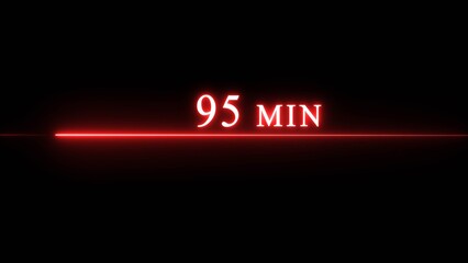 Counting timer minute illustration. Neon countdown timer minutes.