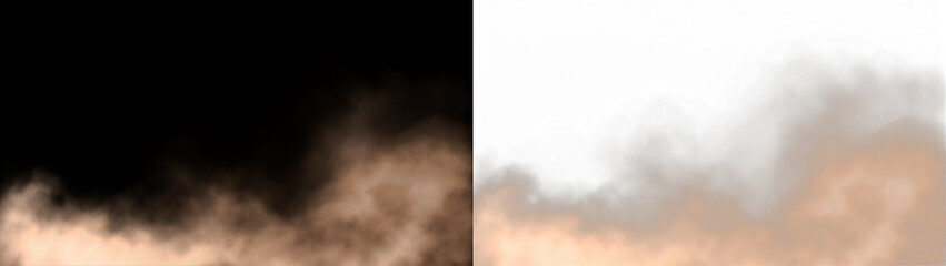 Png overlay of soft, swirling smoke in contrasting black and white backgrounds, creating a mystical atmosphere, ideal for artistic design and creative projects with copy space