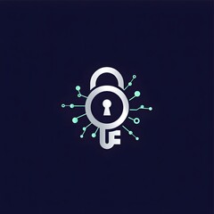 abstract background with digital lock 