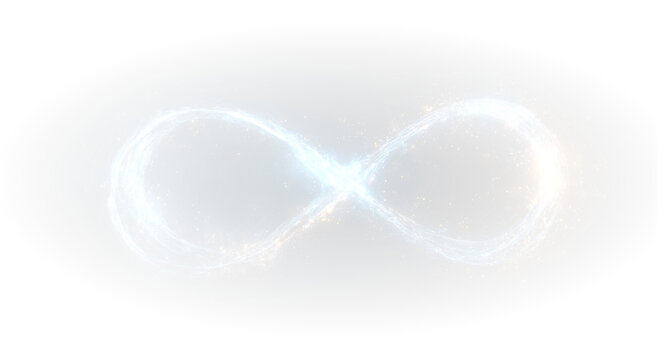 Futuristic infinity symbol glowing with abstract light showing technology energy and digital perfection.
 - Powered by Adobe