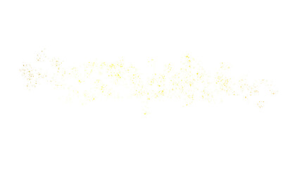 glowing gold sparkle shimmer flakes on transparent background for wedding festivals
