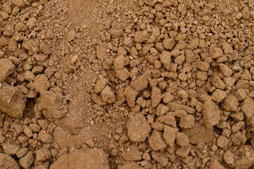 Clay soil texture background full frame
