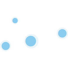 Light Blue Circles Floating On A Transparent Background Abstract Design Element Representing Bubbles Or Confetti With Soft Glowing Edges