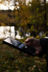 man using mobile phone