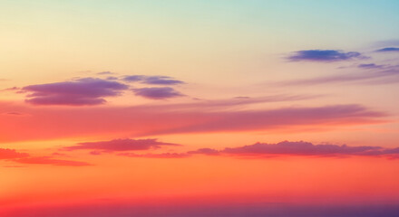 Beautiful colorful sunset sky with clouds for concept of nature, hope, or dramatic background