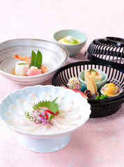 春の和食コースイメージ『八寸』・『会席』・『前菜』・『口取り』表紙写真