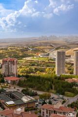 aerial view of the city