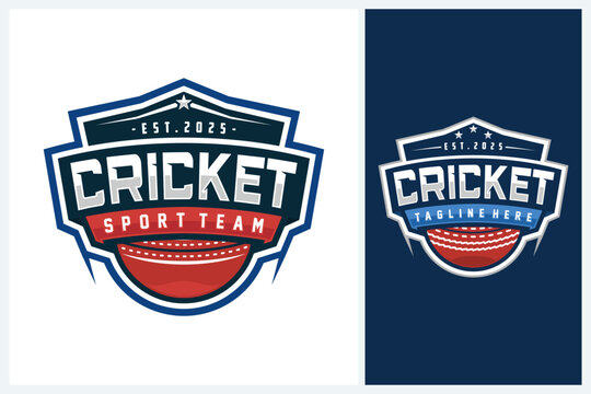 Cricket logo sport design template, cricket team emblem collection, cricket tournament badge logo design vector illustration