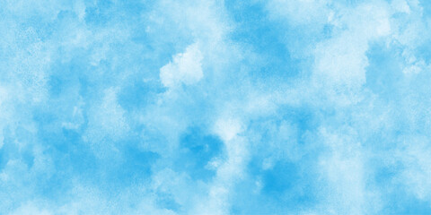 blue watercolor paint stroke background, white cloudy center and abstract watercolor, Vintage water color splash template or canvas for design, blue Watercolor vintage texture,