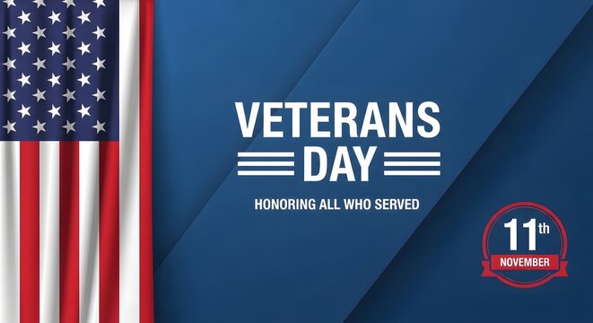veterans day, An evocative patriotic graphic, the flag represents the valor of veterans, complemented by the solemn recognition of Veterans Day.