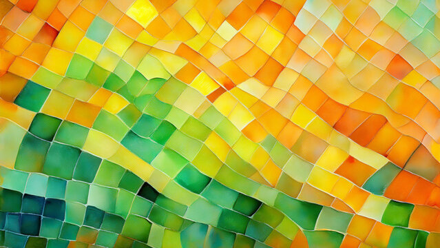 ブラシのテクスチャ　モザイクタイルの背景画

