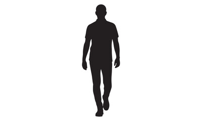 Man walking silhouette with adobe illustrator icon