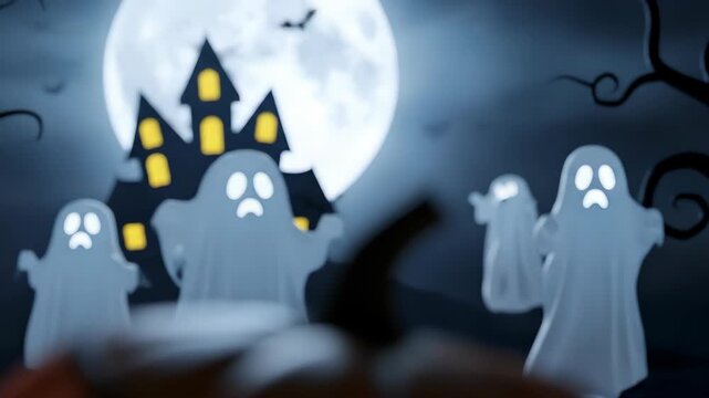 Scarecrow Pumpkin in Cornfield &ndash; Happy Halloween Night