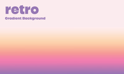 Retro gradient background with soft peach, pink, and lavender tones and minimalist typography, vintage pastel vector design perfect for posters, web, or branding