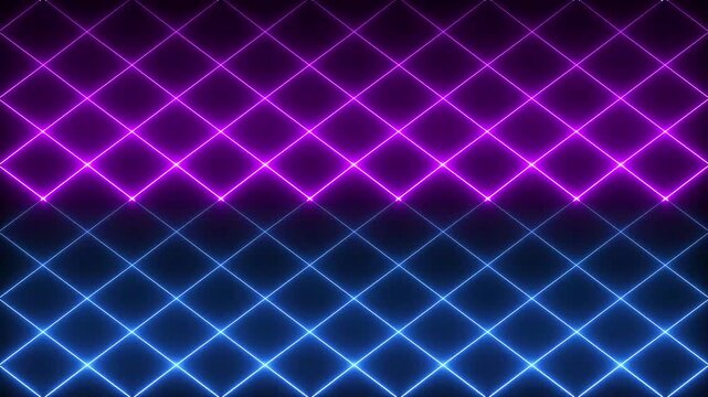 glowing neon Diamond Pattern icon animation on black background. geometric design with diamond shape icon. down Diamond pattern icon. 4k motion video.