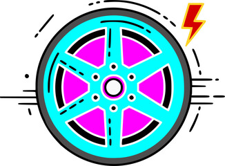 Obraz premium PREMIUM BIKE WHEEL ICON.