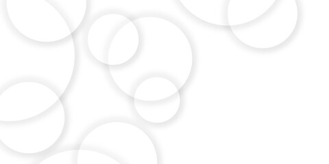 Abstract background with circle white abstract geometric background with soft light white paper circles in design. Modern design background for report and project presentation template. vector.