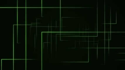 Matrix digital lines background with neon green geometric motion effect - Powered by Adobe