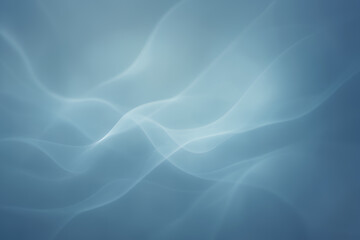 Fototapeta premium Abstract soft flowing blue light waves with a smooth gradient background, creating a calm and soothing atmosphere, representing elegance and fluid motion. Texture, background.