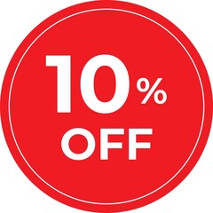 vector design of 10% off