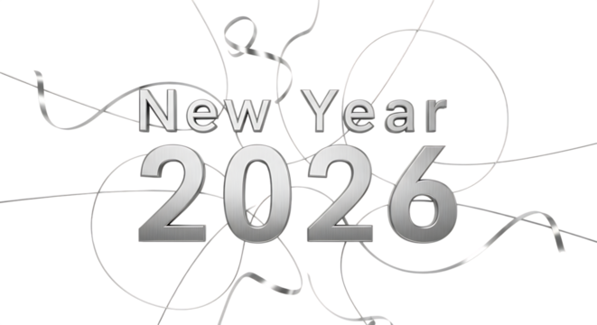 Red, golden, green, yellow, white Celebrate a bright Happy New Year 2026 3D render with colourful balloons, confetti and stars in vibrant photorealistic festive design,