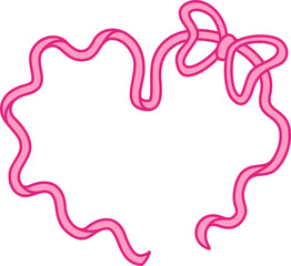 Curly Ribbon Heart