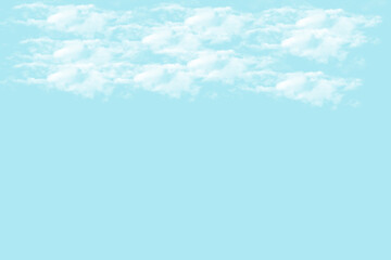 Realistic blue sky background with clouds image 