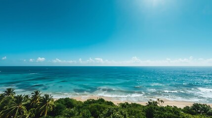 Fototapeta premium tropical beach with blue sky