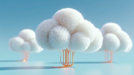 3D rendered cloud containing a circuit board inside, suspended on a blue background in a minimalist style. Represents digital transformation, future technology, the fusion of physical and digital, and