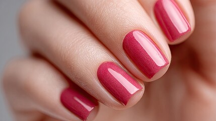 Finger nail polish isolated background, Nail polish, detailed close-up of both hands, gracefully placed on a smooth, elegant wooden table. Each fingernails is adorned with a rich 
