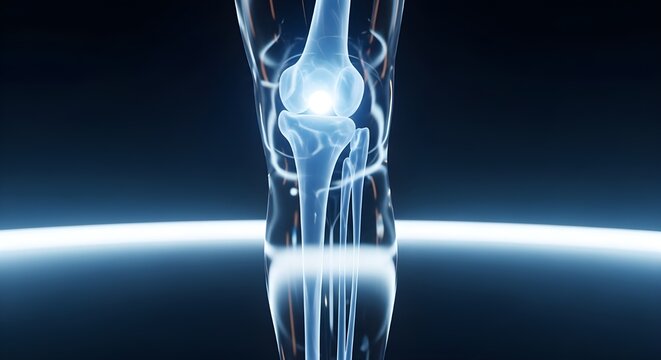 Human Joint Anatomy – Futuristic Digital Medical Visualization