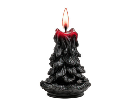 Black Dripping Candle Tall Gothic Halloween Decoration