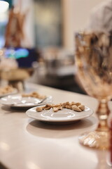 coins on a table