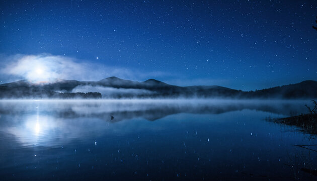 night landscape with clouds