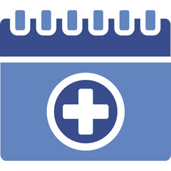 Medical Calendar Icon With Blue And White Colors A Simple Graphic Representation Of Health And Schedule Management