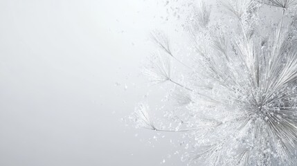 Beautiful Abstract Fireworks Display With Sparkling White Light Bursts in a Dark Night Sky