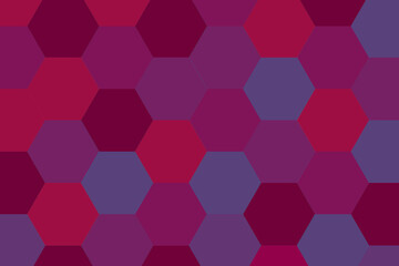 HexaFusion: A Vivid Tapestry of Red, Purple, and Blue Hexagons in Geometric Gradient Harmony