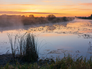 sunrise on the river