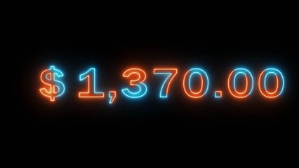 Fototapeta premium Business counting dollar illustration number. Financial count dollar number.