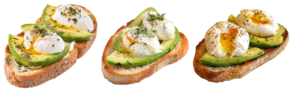 Avocado Toast with Poached Eggs – Fresh Herbs on Crusty Bread for Healthy Breakfast Recipes and Food Blogging