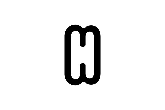 CurveHype: A Bold, Geometric Letter H Logo with Curved Lines for Modern Branding and Icon Design