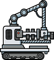 Industrial Robotic Arm Machine Automation Manufacturing Process.